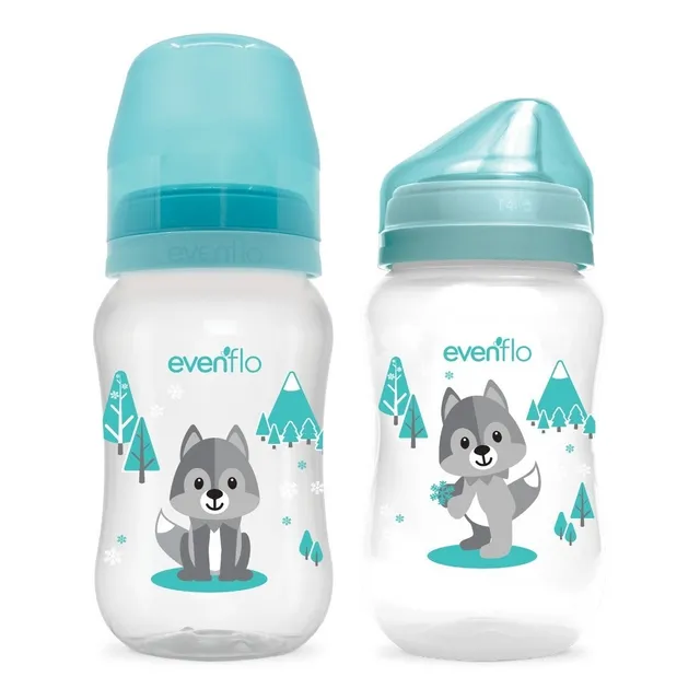 Set Biberón Anticólicos Evenflo Ancho Con Vaso Entrenador