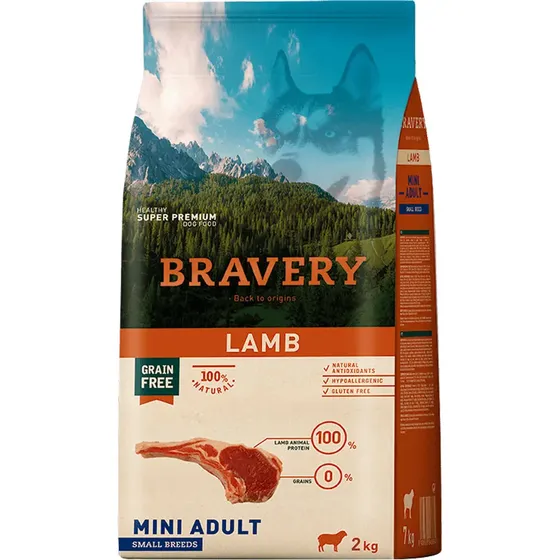 Bravery Perro Mini Adult Small Breeds Lamb 2kg | Cuotas sin interés