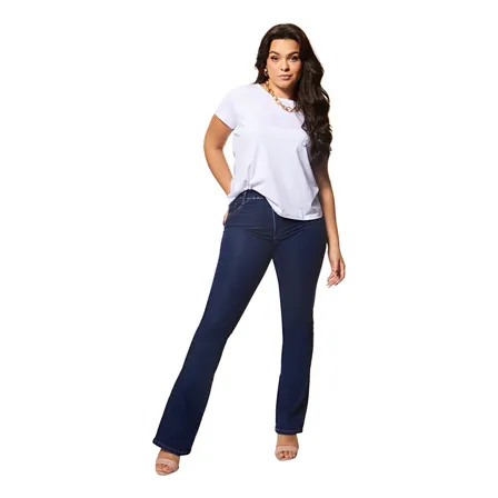 Calça Jeans Feminina Boot Cut Sawary