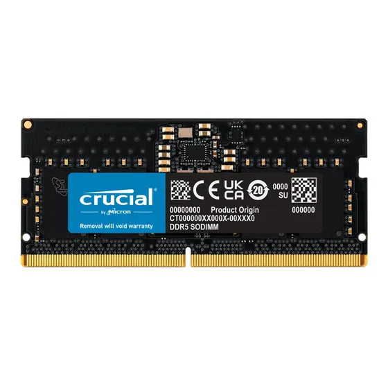 Memória Ram 8gb Ddr5 5600mhz Crucial Sodimm Preto