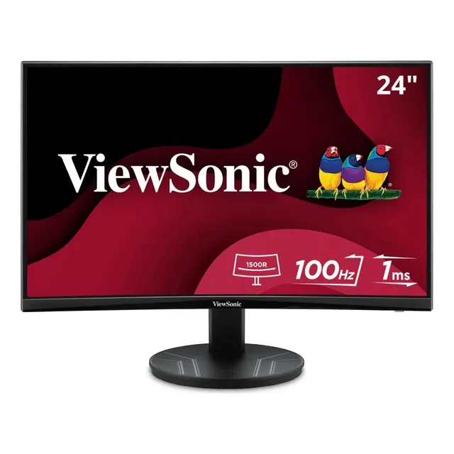 Monitor Curvo Viewsonic Va2416c Business 24 Full Hd 100hz Color Negro