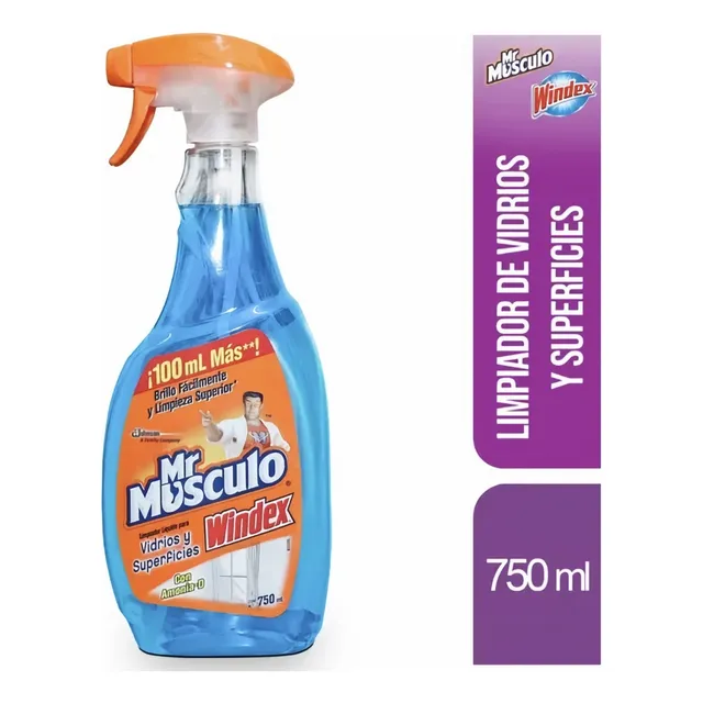 Mr Musculo Windex Atomizador Vidrios Y Superficies 750ml