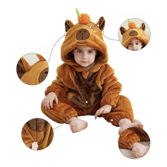 Pijama Enterito Plush Linda Luna Sin Género Para Invierno