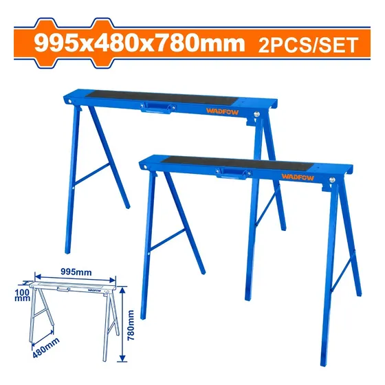 Set X 2 Caballetes 780mm 100 Kg Wadfow Wdz1510
