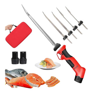 Faca Para Filé De Peixe Sem Fio Com 4 Lâminas Faca Para Filé De Peixe Sem Fio Com 4 Lâminas