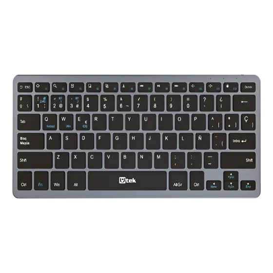 Teclado Inalámbrico Bluetooth Recargable 2,4ghz Y Usb Teclado Gris Oscuro Idioma Español España
