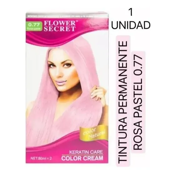 Tintura Permanente Flower Secret Tono 0.77--ROSA PASTEL