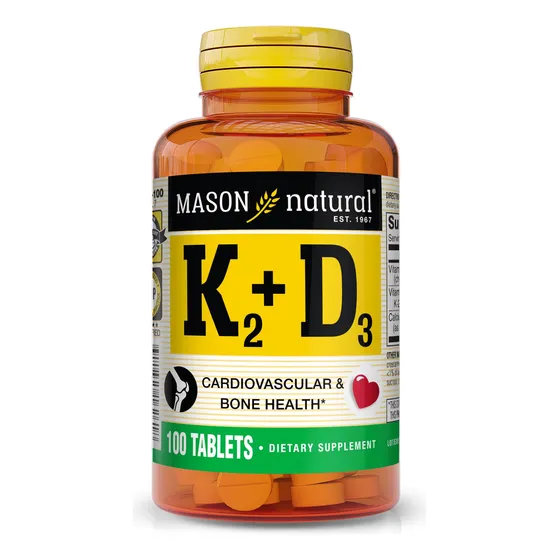 Suplemento Mason Natural Vitamina K2 100 Mcg + D3 1000 Ui 10