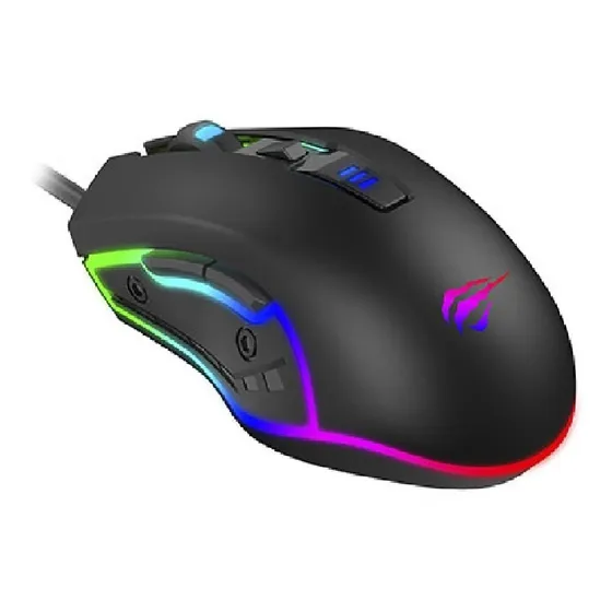 Mouse Gamer Havit Botones Luces Led Colores 1600 Dpi Grande