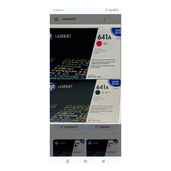 Toner Hp 641a. C9720a. Al  C9723a. Serie De Colores 