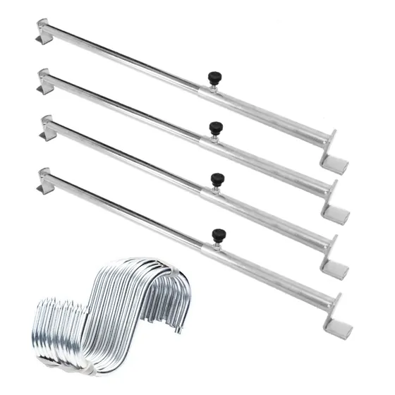 Kit Suporte P Freezer Tendal 4pçs + 12 Ganchos S1c Estanhado