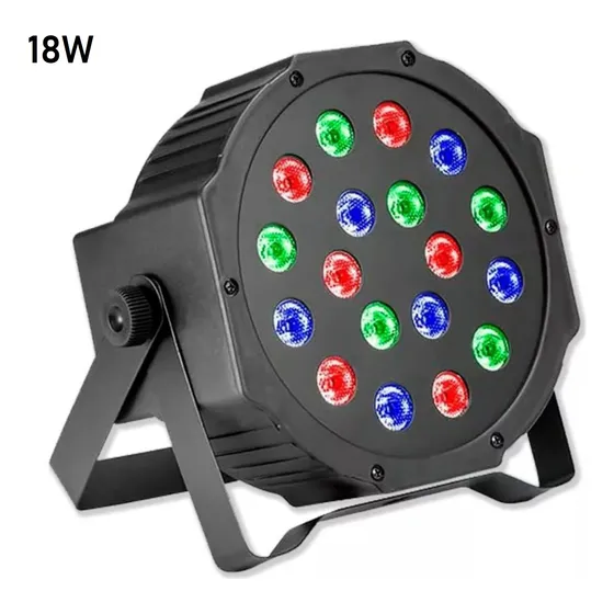 Par Luz Led Rgb Dmx Profesional 18x3w Dj, Fiestas Discoteca!