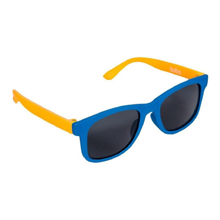 Óculos de sol Buba Baby Color 0-3 anos, design Blue, cor azul armação de elastômero termoplástico, lente de policarbonato haste de elastômero termoplástico