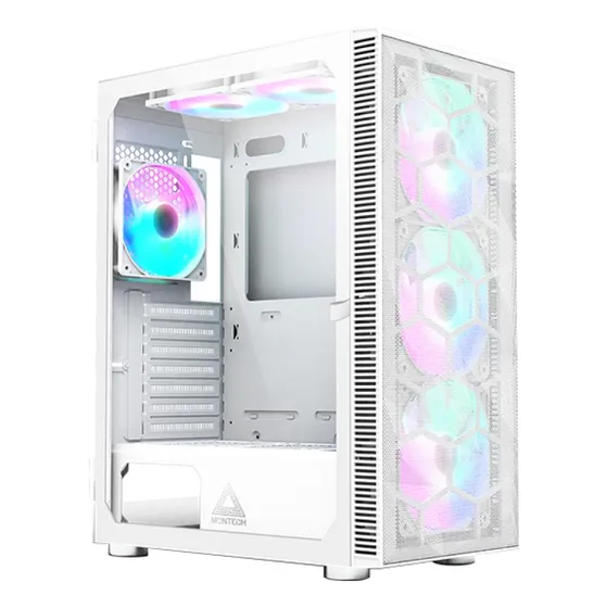 Gabinete Gamer Montech X3 Mesh Mid Tower Atx C/6 Fans, Vidro