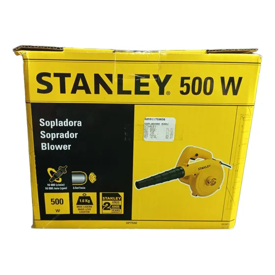 Sopladora Stanley De 500 Watts De Color Negro Con Amarillo