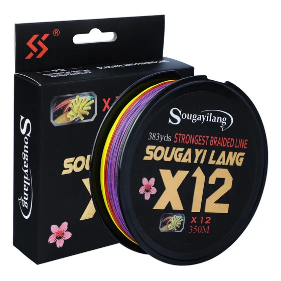 Linha De Pesca 350m 12 Fios Sougayilang X12 Premium Linha