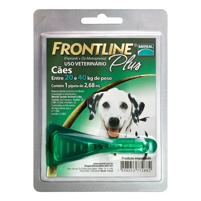 Frontline Merial Plus Perro 20 kg 40 kg 1 Unidad 1