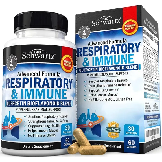 Suplemento De Apoyo Respiratorio Quercetina, Vitamina C, D3