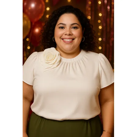 Blusa Social Feminina Moda Evangelica  Plus Size Elegante