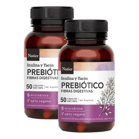 Pack 2 Natier Prebiótico Digestivo Promueve La Microbiota