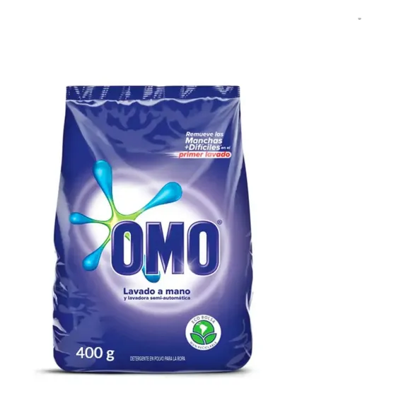 Detergente En Polvo Omo Lavado A Mano 400g