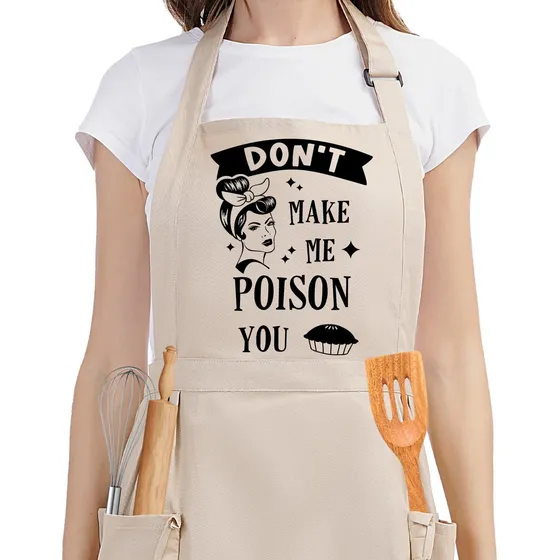 Divertido Delantal Cocina Para Mujer Ama Casa Retro Bolsillo