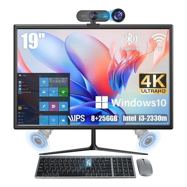 19'' Pc All In One 8+256gb Ssd Intel I3-2330m/cámara/teclado