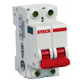 Disjuntor Mini Din Bipolar 16a Curva B Sdd62b16 Steck Disjuntor Mini Din Bipolar 16a Curva B Sdd62b16 Steck