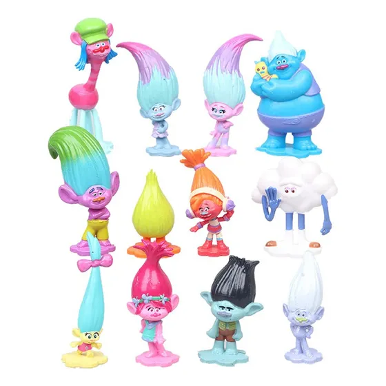 12pcs/set Trolls Acción Figura Modelo Muñeca Juguete Regalo