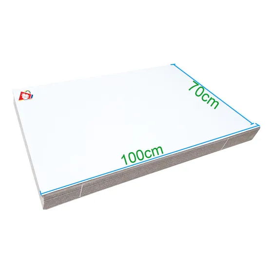10 Laminas De Carton Microcorrugado Blanco 1mm 70x100cm