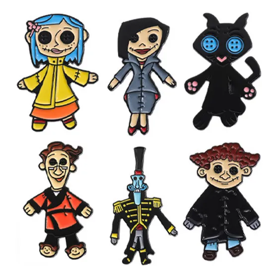 Set 6 Piezas Pin Inspirado En Coraline Y La Puerta Secreta