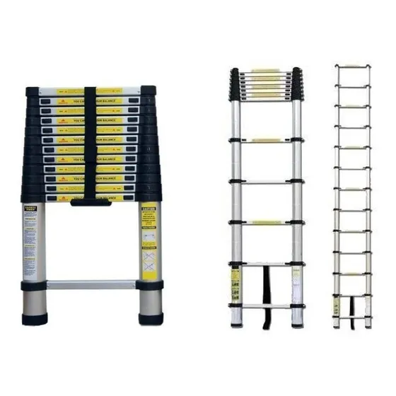 Escalera Telescopica Aluminio 3.8 Mtr Peldaños 706616