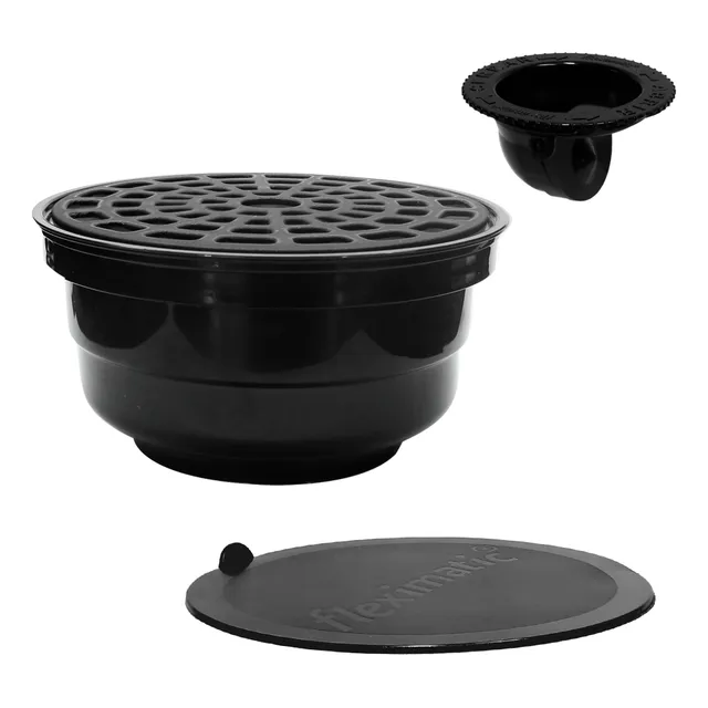 Fleximatic 2254n Coladera Univ Negro C/check/tapa Higienica