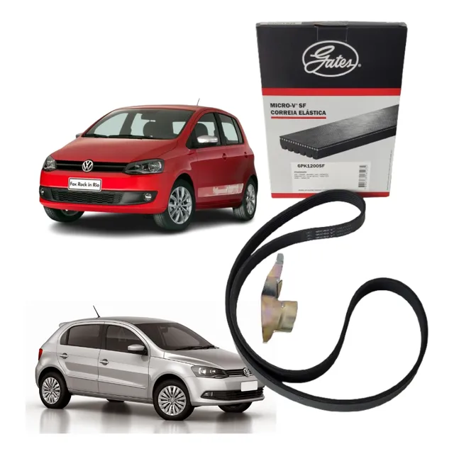 Correia Micro-v Elástica 6pk1200 Alt Dh Gates Vw Fox Gol