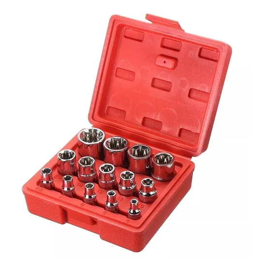 Juego De Copas Torx Hembra 14pc ( Cuadrante 1/2 - 3/8 - 1/4)
