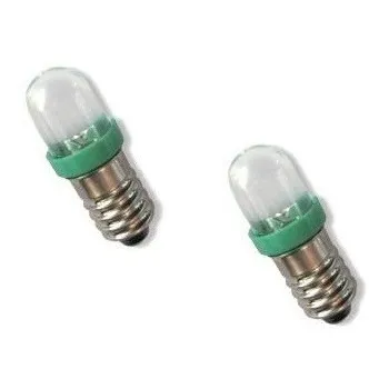 Bombillo Led Rosca E10 De 12v (luz Verde). El Par
