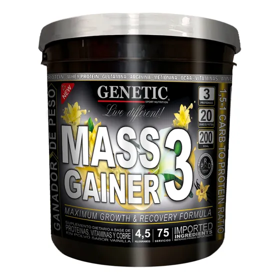 N° 1 Super Ganador Masa Muscular Mass Gainer 4.5 Kg Genetic