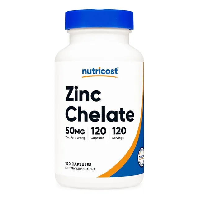 Zinc Quelado 50mg 120 Cáps Nutricost