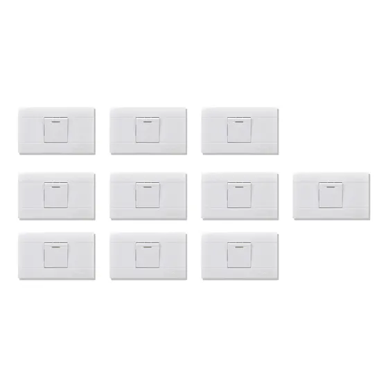Pack X 10und: Interruptor Simple Color Blanco Cubull