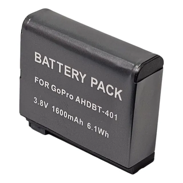 1batería Para Gopro 4 Ahdbt-401 1600mah 3.7v Recargable