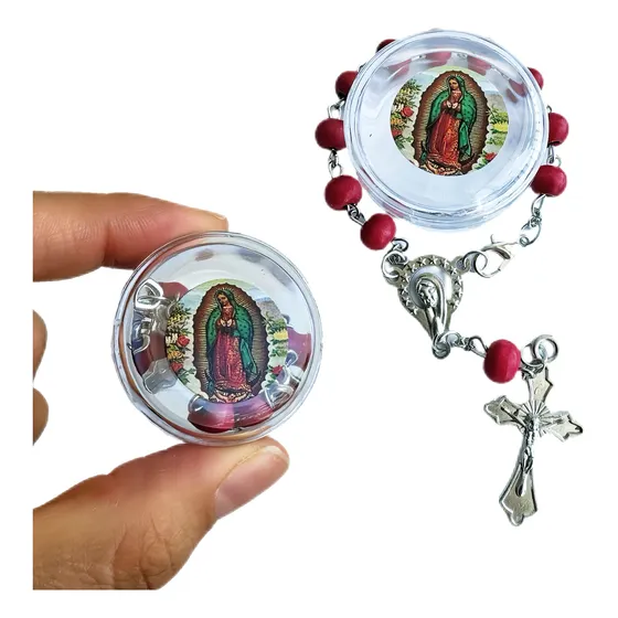12 Mini Rosarios Virgen De Guadalupe Recuerdo Boda Bautizo