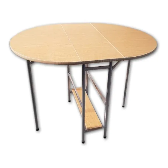 Mini Mesa Ovalada Extensible Plegable Apertura Automatica  P