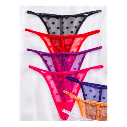 Sexy Tanga Transparente Con Lunares Marca Shein