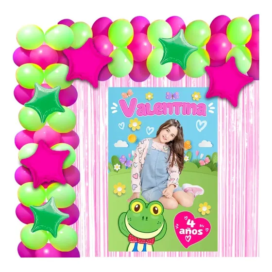 Lara Campos Kit Fiesta Decorativo Lona Globos 4