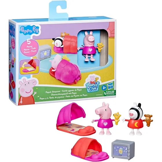 Playset Pappa Pig Peppa Y La Fiesta De Pijamas Ub