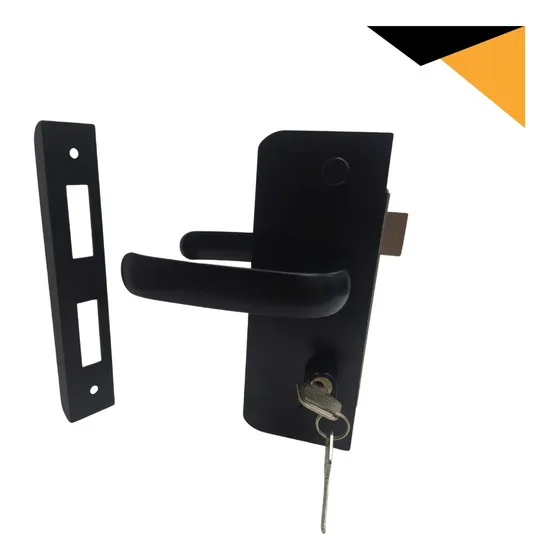 Kit Fechadura 1520ta E Contra Fechadura 1504ta V/a - Preto