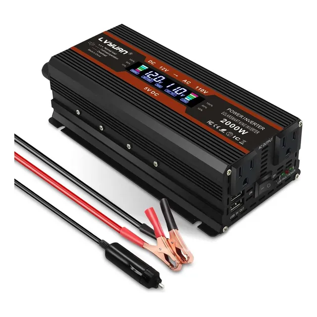 Inversor De Corriente 1000 W/ Convertidor 12 V A 110 V