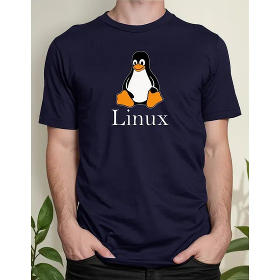 Camiseta Camisa Linux Sistema Pinguim Informática Nerd Geek