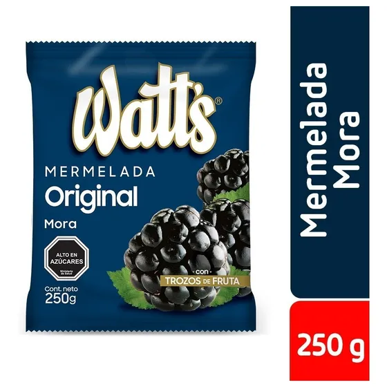 Mermelada Watt's Mora Bolsa 225 G