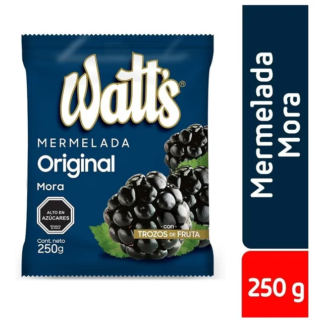 Mermelada Watt's Mora Bolsa 225 G